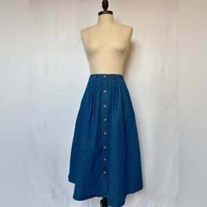 Vintage 90’s 100% cotton denim maxi skirt